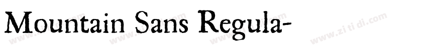 Mountain Sans Regula字体转换